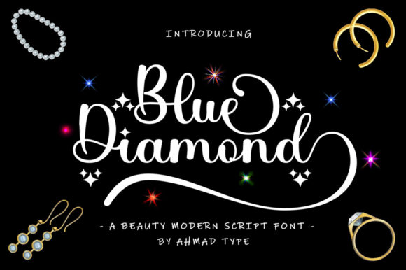 Blue Diamond: A Timeless Script Font for Modern Editorial Design