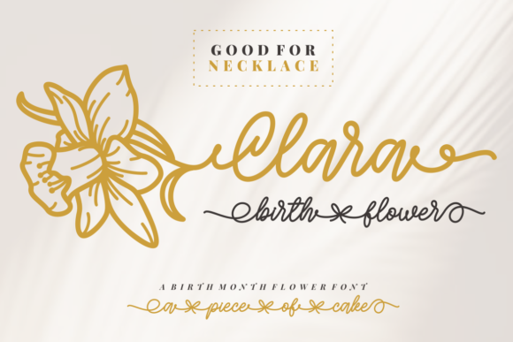 Clara Birth Flower: A Font That Elevates Branding