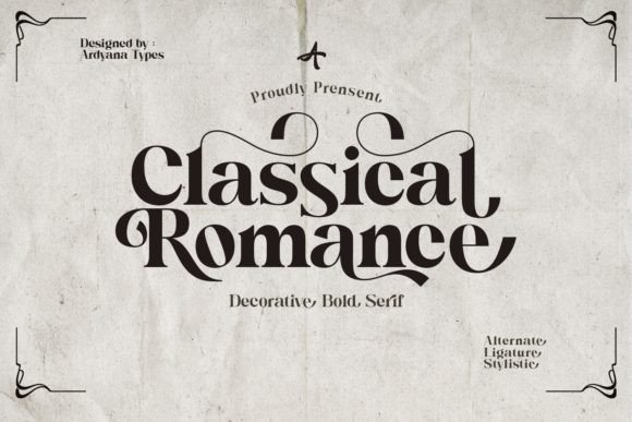 Classical Romance: A Serif Font for Timeless Editorial Design