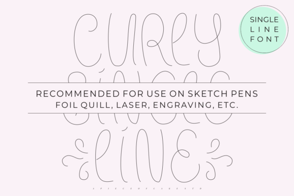 Curly Single Line Font for Branding Projects