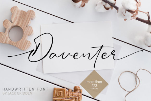 Daventer Script Font for Creative Crafters and Product Makers