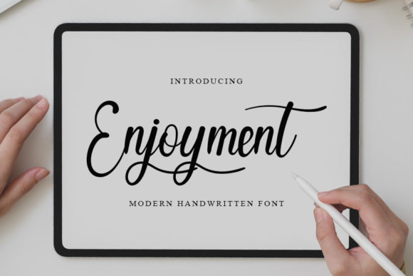 Enjoyment: A Modern Handwritten Font for Branding Projects