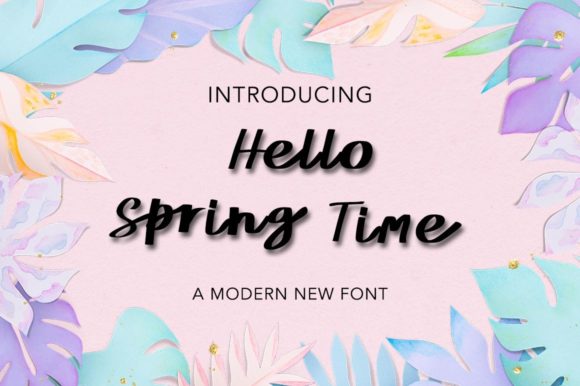 Hello Spring Time: A Script Font for Digital Design
