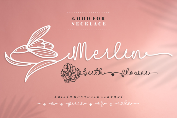 Merlin Birth Flower: A Script Font for Real Branding Projects