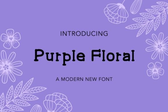 Purple Floral: A Serif Font for Editorial Elegance