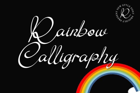 Rainbow Calligraphy for Web Design