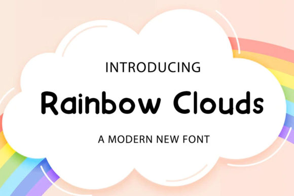 Rainbow Clouds Font for Eye-Catching Designs